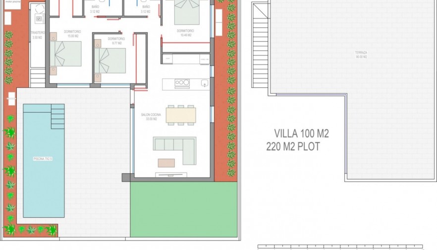 Nueva construcción  - Villa - Santiago de la Ribera - Dos mares