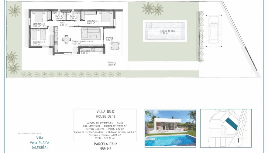 Nueva construcción  - Villa - Vera - Pueblo Salinas